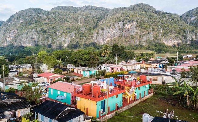 'Outside view of the rooms' Casas particulares are an alternative to hotels in Cuba.